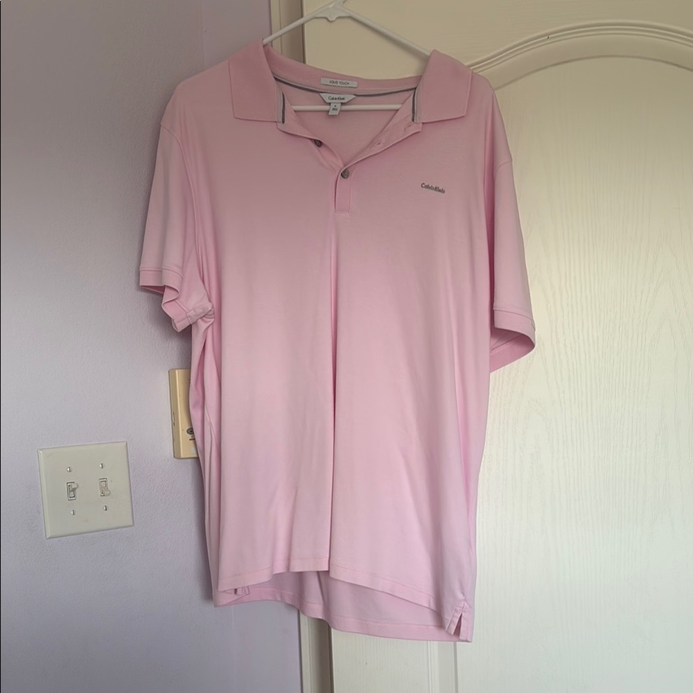 Calvin Klein Pink Polo Shirt Relaxed Fit